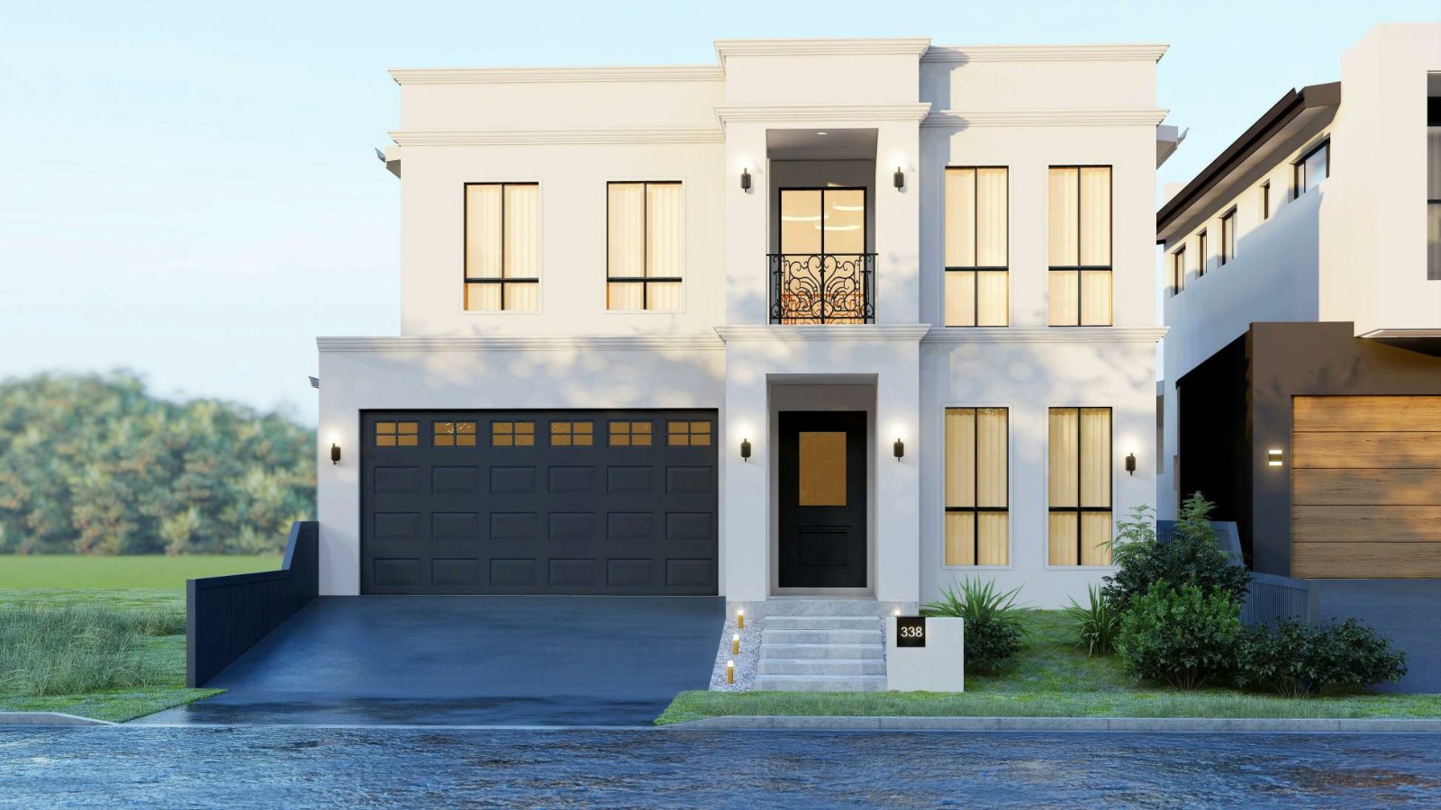 Completed AHT Homes build, two-storey house